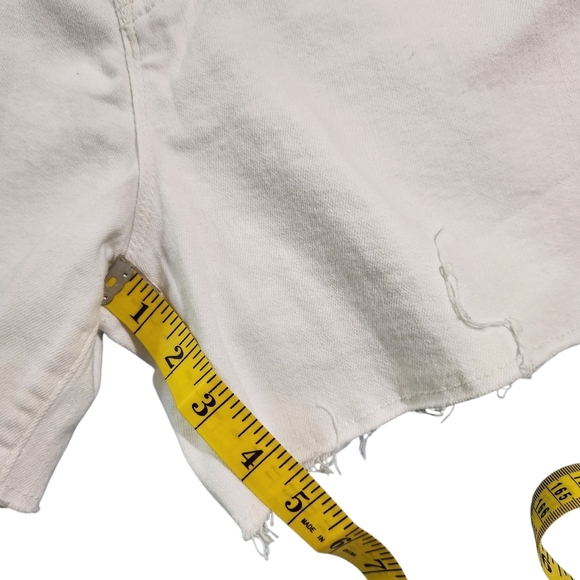 J.Crew Factory High Rise Denim White Shorts NWT 32 - Picture 9 of 10